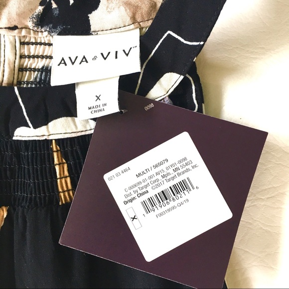 NWT Ava & Viv High Neck Floral Dress - Picture 4 of 6